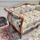 Cross Bed Known as “Turkish” in Walnut, Louis XV Style, 19th Century