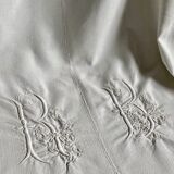 Old sheet with monogram