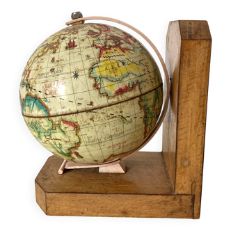 50s world map bookend