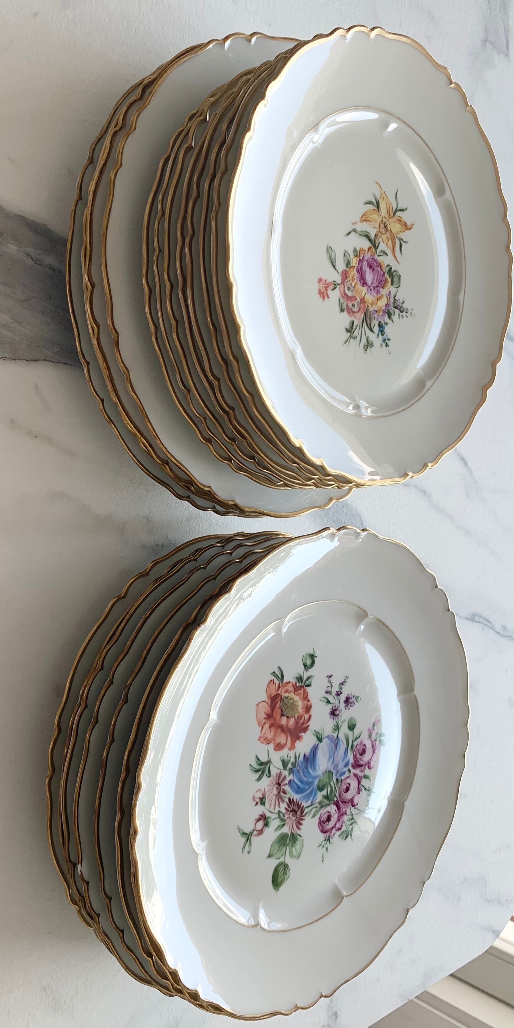 Lot de 20 assiettes anciennes  en porcelaine Haviland