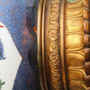 Lamp base, Chinese porcelain, Kangxi style, late 19th century.