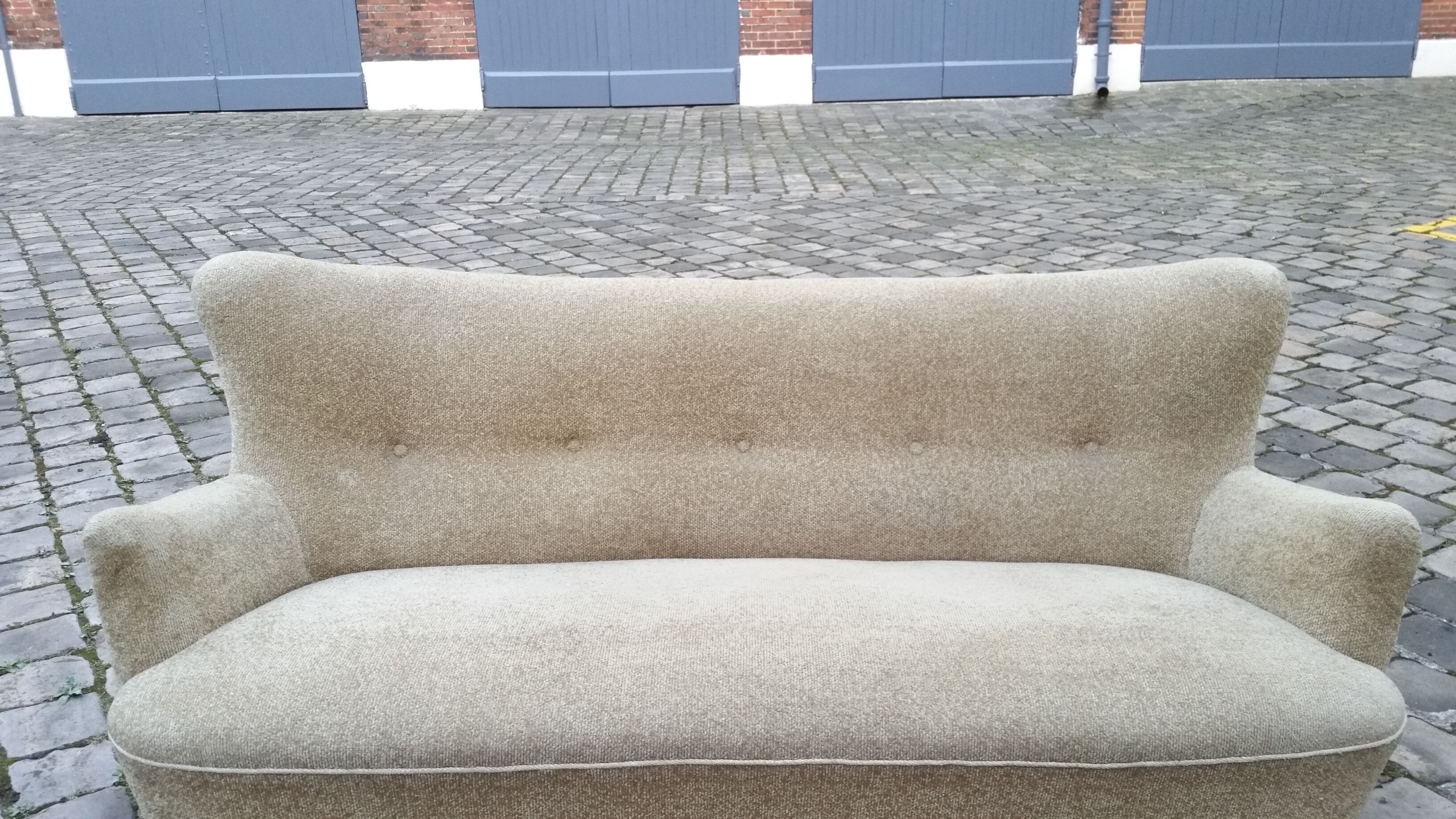 Couch sofa Club Wing EGG flesh organic year 50