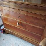 Walnut Louis Philippe writing chest of drawers