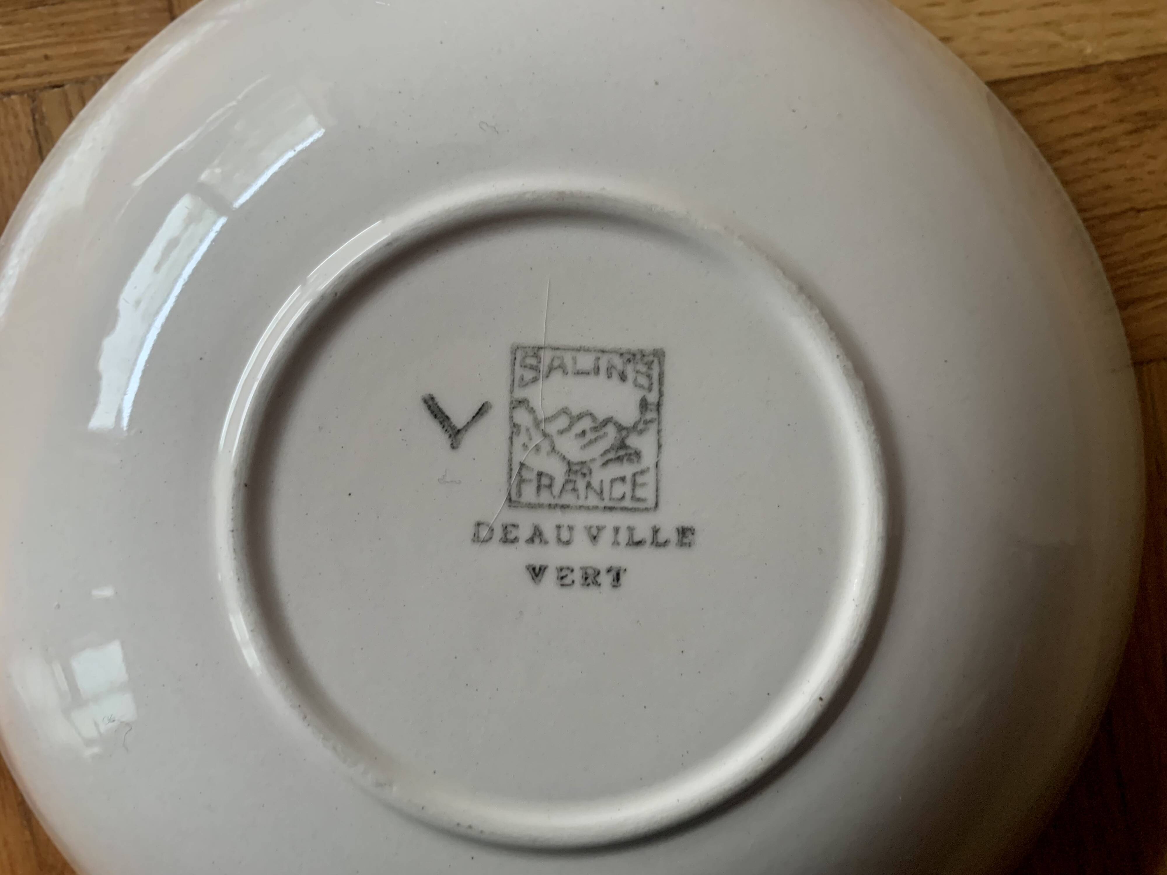 Set of 6 Salins soup plates - Deauville series - 1960