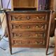 Vintage black marble chest of drawers