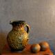Vintage ceramic pitcher Fat Lava foams glaciers LE CYCLOPE, Annecy