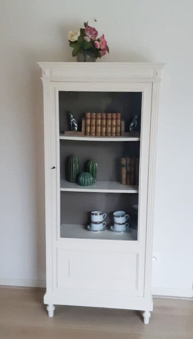 Patinated library showcase