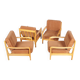 Mid-Century Armchairs attributed to Jitona Soběslav, Czech, 1960s, Set of 4