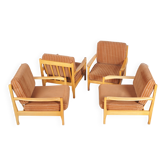 Mid-Century Armchairs attributed to Jitona Soběslav, Czech, 1960s, Set of 4