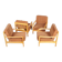 Mid-Century Armchairs attributed to Jitona Soběslav, Czech, 1960s, Set of 4