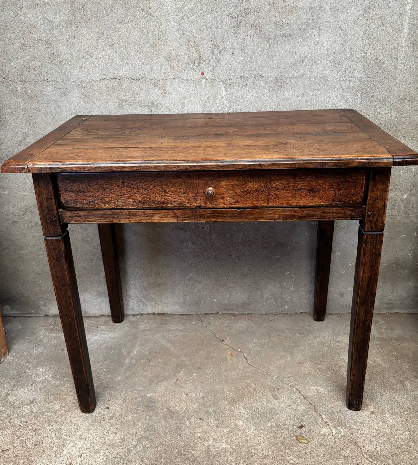 Solid oak dining room, kitchen or desk table