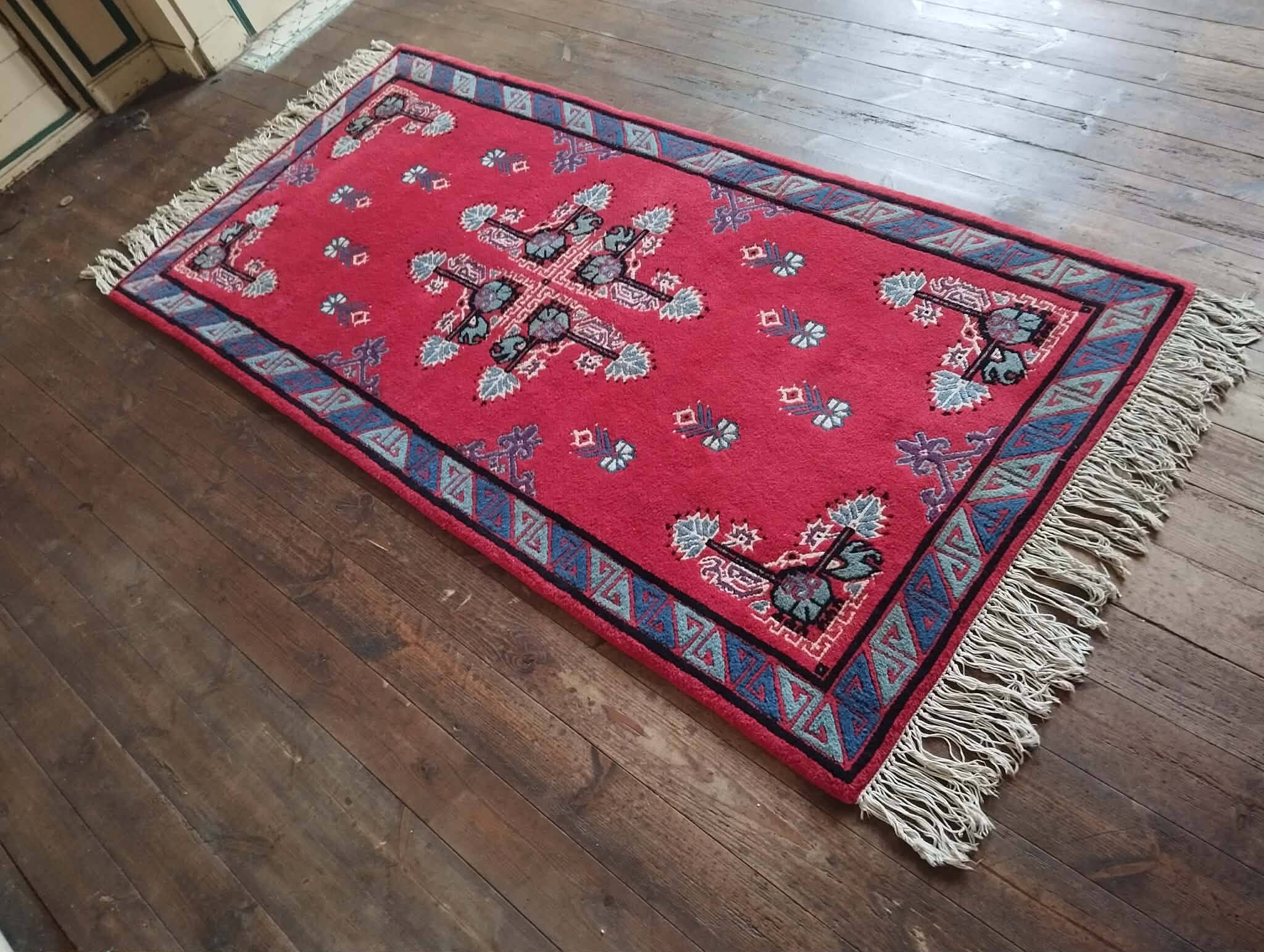Handmade Kairouan Berber rug 208x101cm