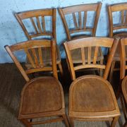 Ensemble de 10 chaises bistrot années 1950-60 vintage Luterma