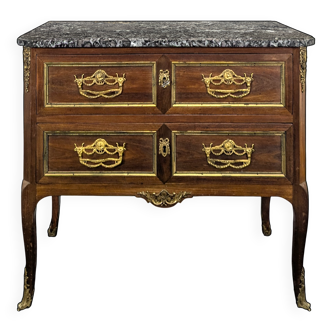 Transitional style mahogany commode from the 19th century.