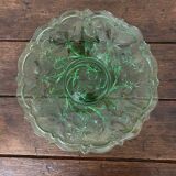 Vintage molded fruit pattern glass fruit bowl