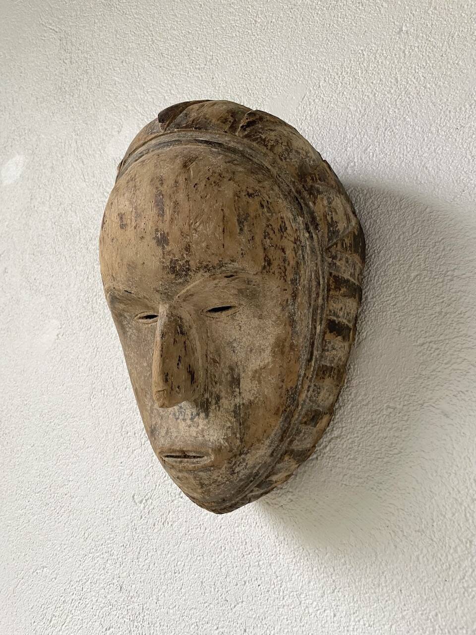 Pair of African Fang and Punu masks from Gabon