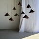 Small suspension in organic teak hat D30 H20