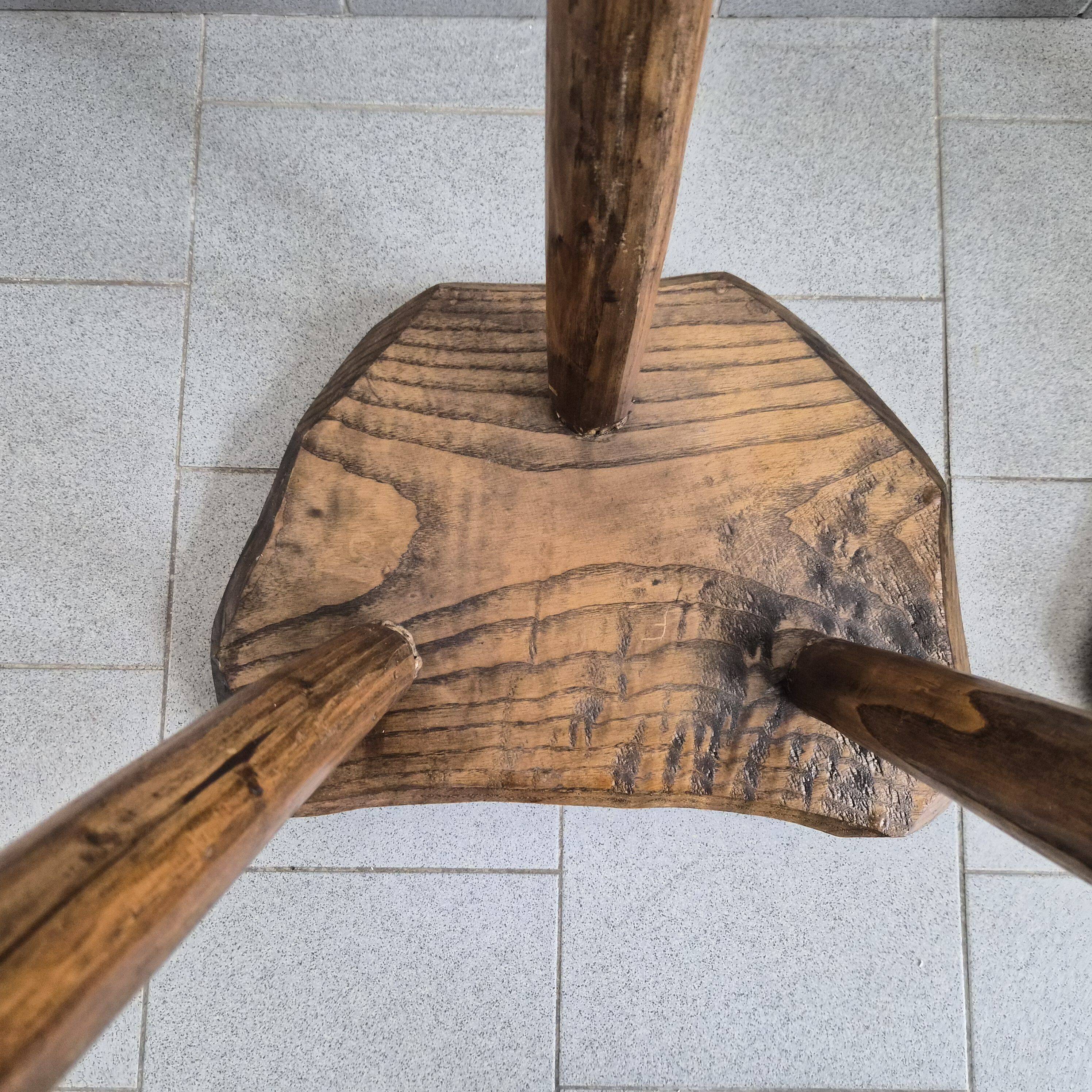 Pair of vintage brutalist stools from the 1970s.
