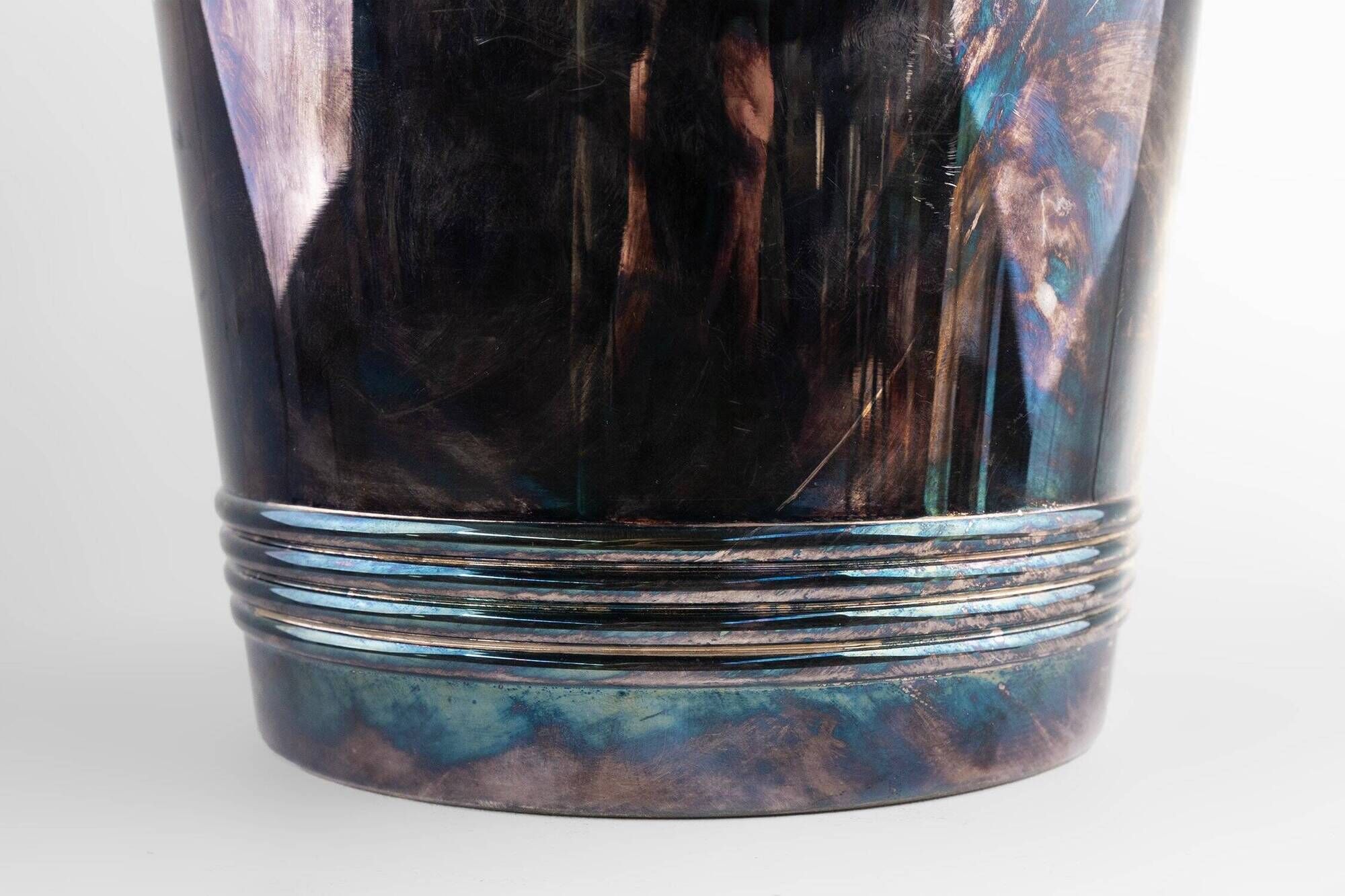 Silver-Plated Champagne Bucket Marked Christofle France, 1950s