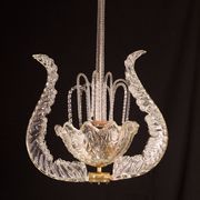 Art Decò Fountain Chandelier By Barovier e Toso, Murano Glass, 1940