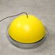 Space-age italian yellow and chrome metal pendant lamp, 1970s
