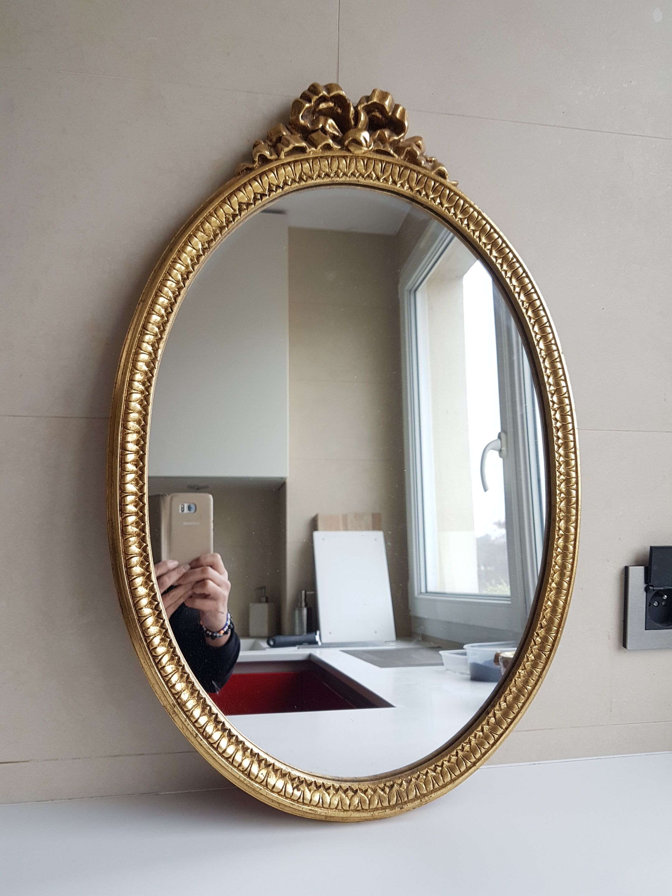 Mirror gilded ribbon 64 x 42 cm