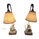 Pair of Louis XVI style bedside lamps, late 19th century