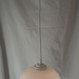 White opaline suspension and aged brass rim