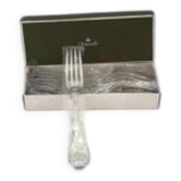 Christofle Port Royal 12 silver-plated table forks, new in blister packs.