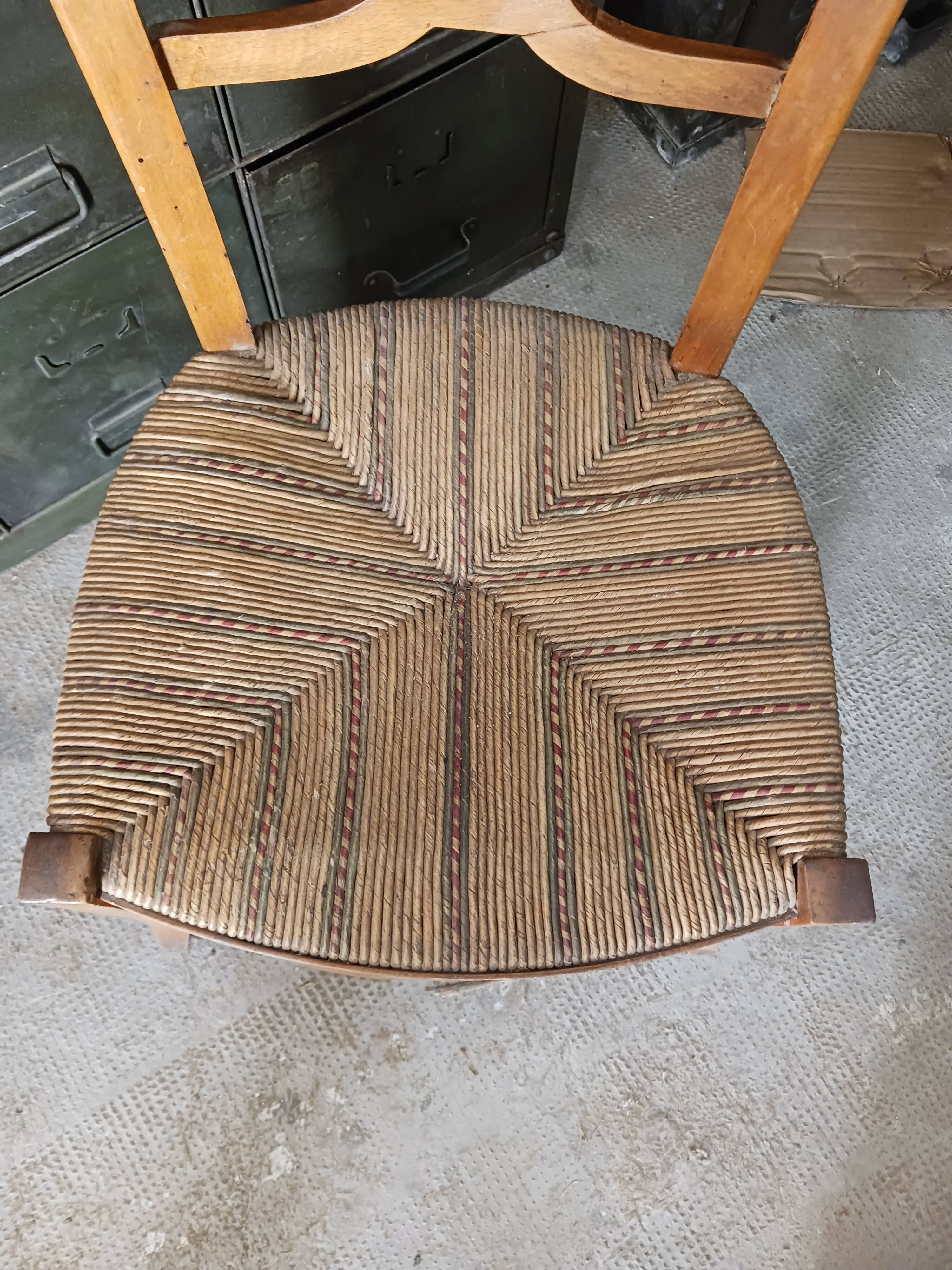 Low chair with high back, called nourishment period 1900, Art Nouveau