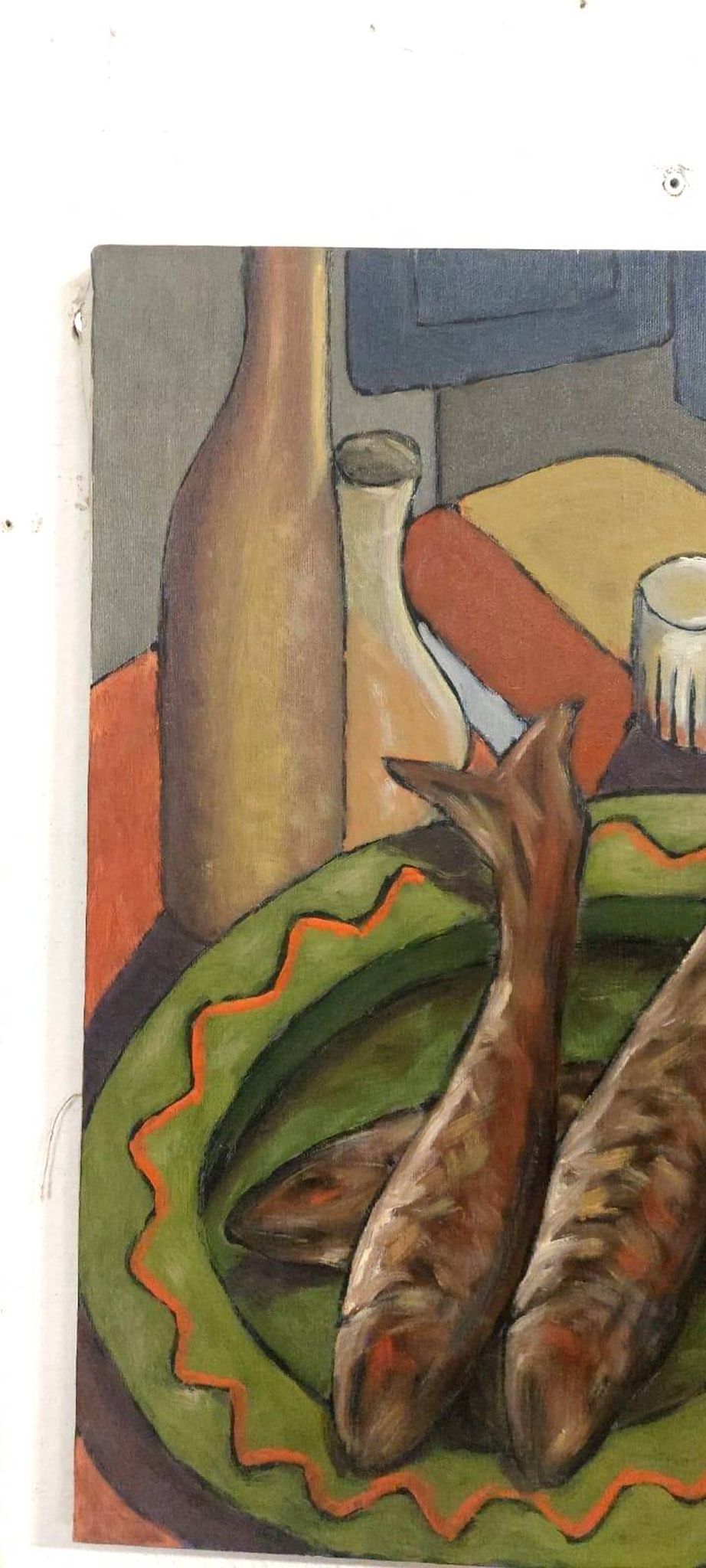 Oil painting still life Franco Prayer (1924) 60x50 cm