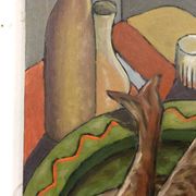 Oil painting still life Franco Prayer (1924) 60x50 cm