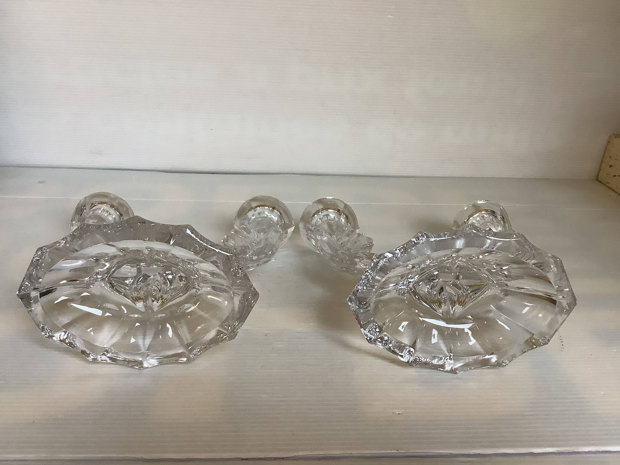 Paire de bougeoirs deux feux art déco
