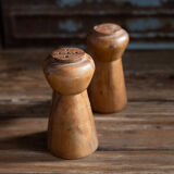 Brutalist salt and pepper set