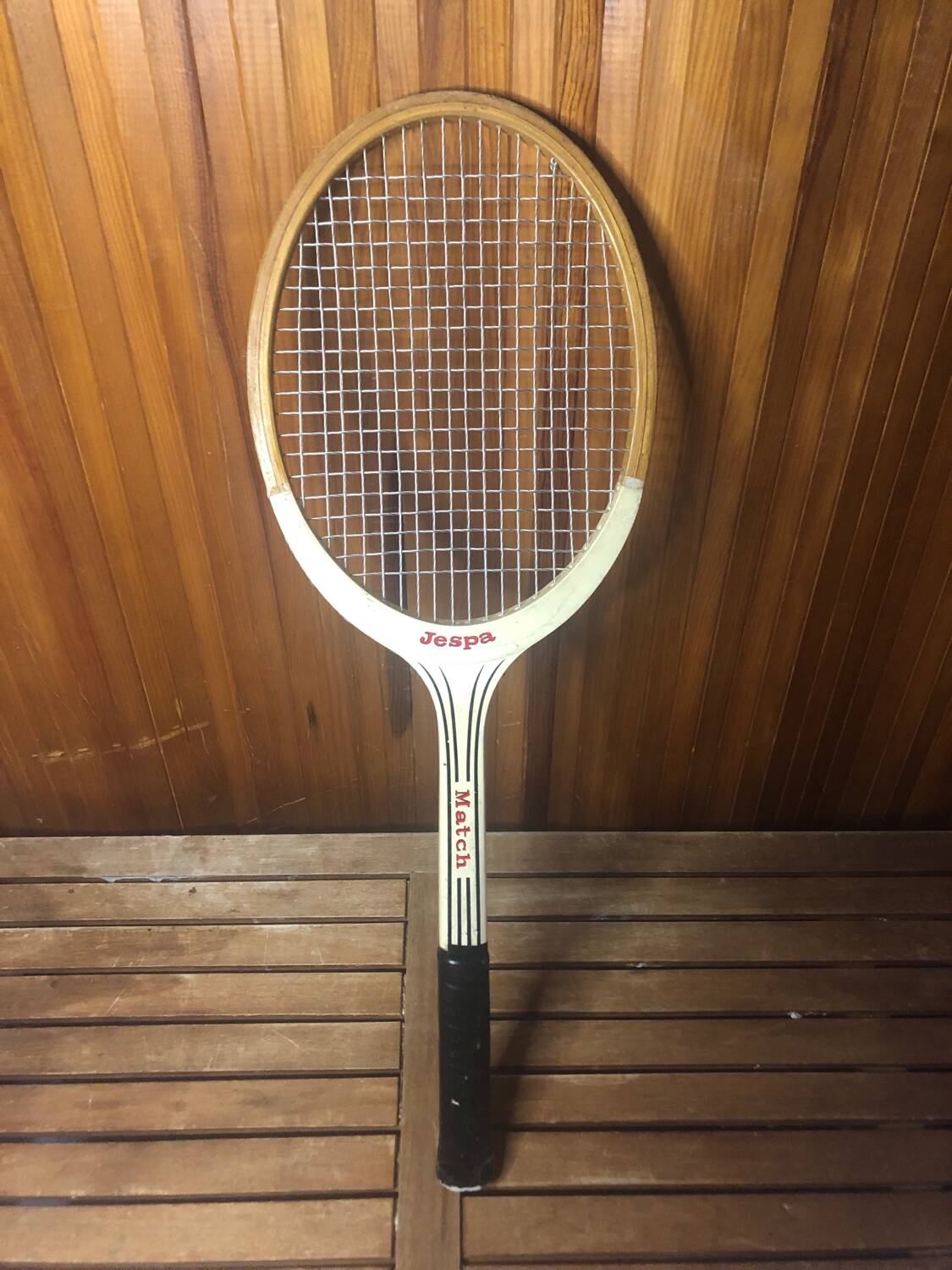 Old jespa match tennis racket vintage wood
