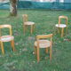 Série de 4 chaises Bruno Rey designer Suisse crée en 1971