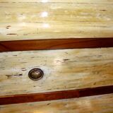 Wood and paint chest of drawers