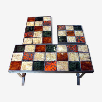 VINTAGE ceramic coffee tables