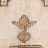 Brown and beige wool oushak rug 286x181cm