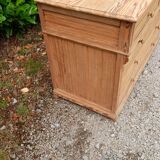 Napoleon III chest of 5 drawers, old pichepin, raw wood