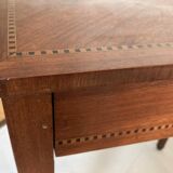 Very small mahogany veneer table from the early 20th century