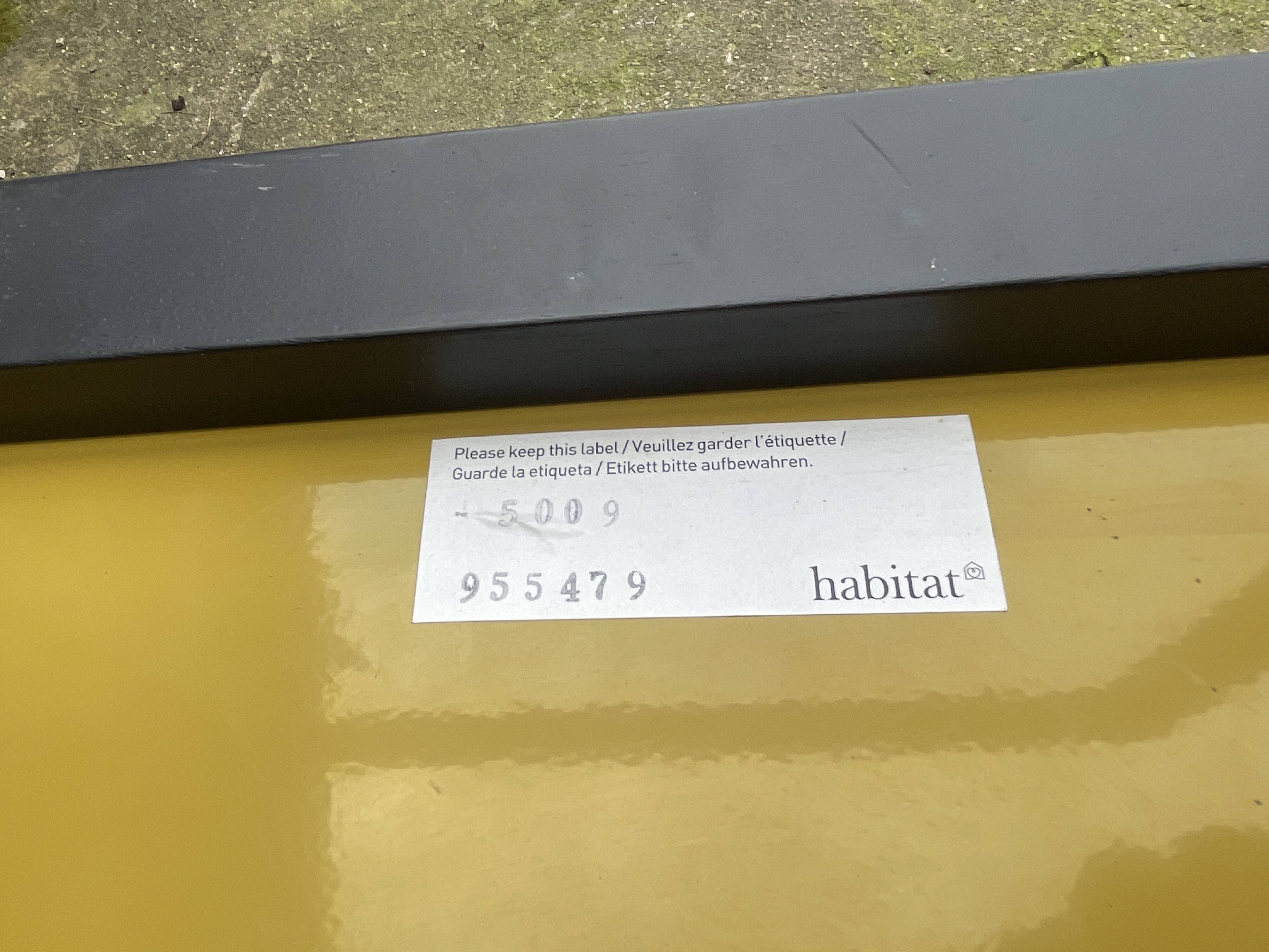 Pair of green and black metal side tables by Habitat