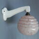 Art deco wall lamp with porcelain holder