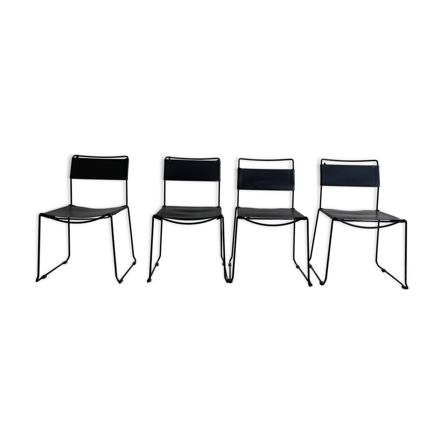 Lot 4 chaises de salle à manger Giandomenico Belotti