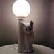 Vintage ceramic cat lamp from the eighties