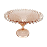 Coupe en cristal moulé de couleur rose