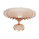 Coupe en cristal moulé de couleur rose