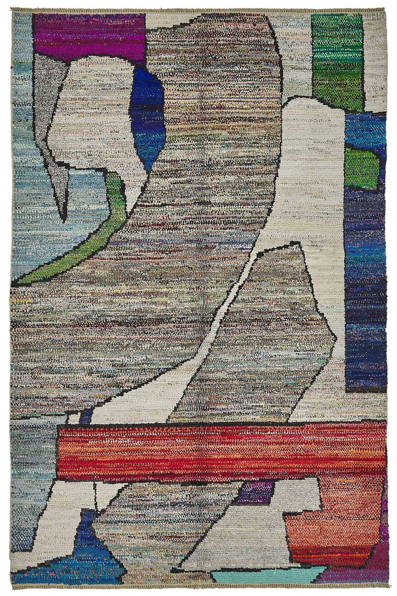 Handwoven Turkish Recycled Boho Rug 197 cm x 307 cm