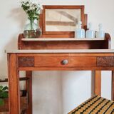 Table dressing table with Art Deco swivel mirror