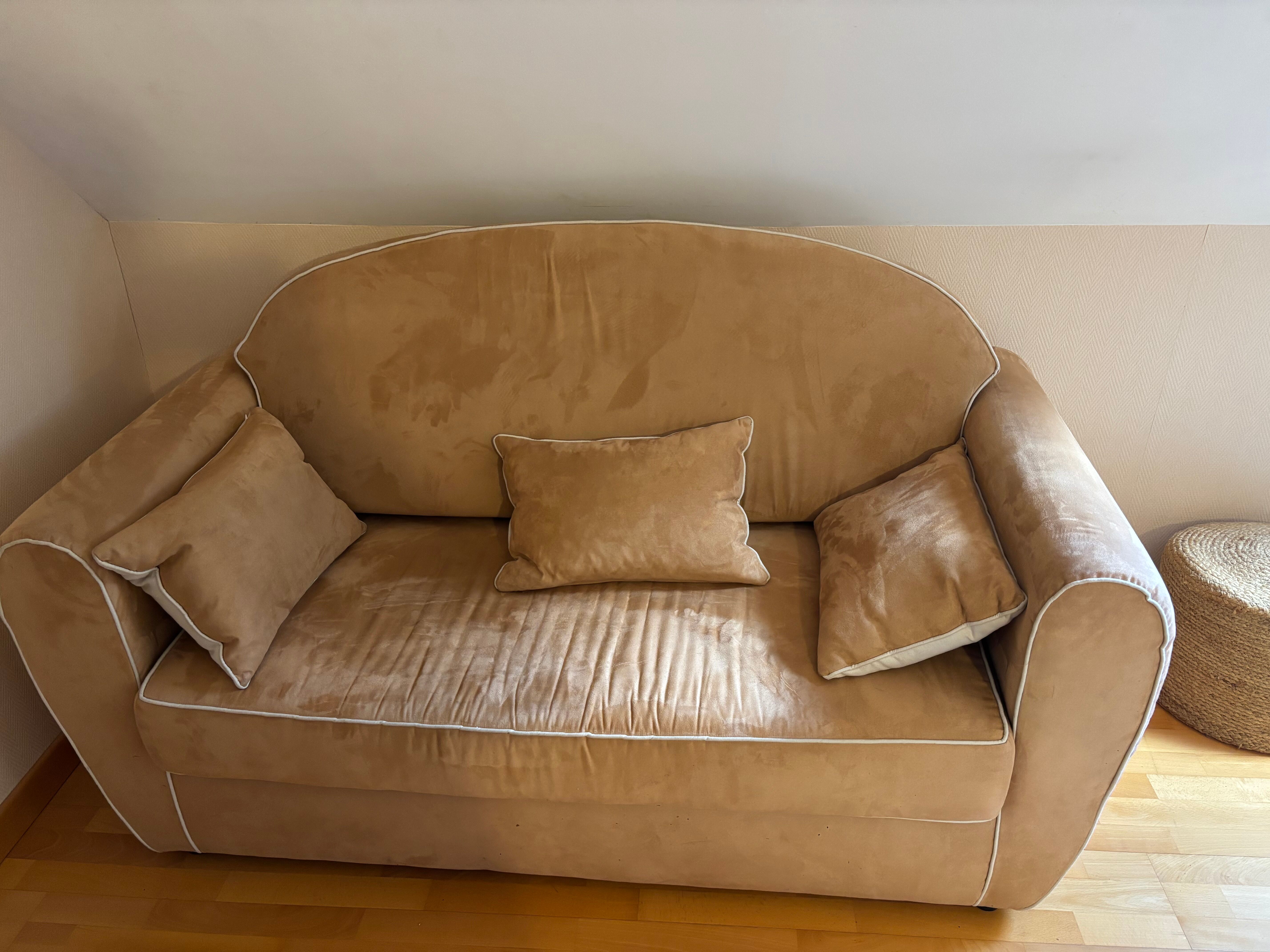 Velvet sofa